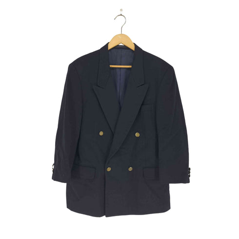 cashmere カシミヤ混 ダブル 金釦 紺ブレ メンズ JPN:M