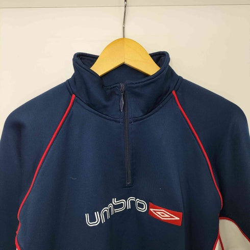 アンブロ UMBRO ハーフジップ ラグラン 裾ドローコード トラックトップ メンズ JPN:XL