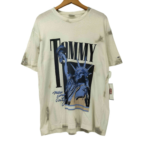 トミージーンズ tommy jeans フロントプリントクルーネック S/S Tシャツ タイダイ メンズ import:M