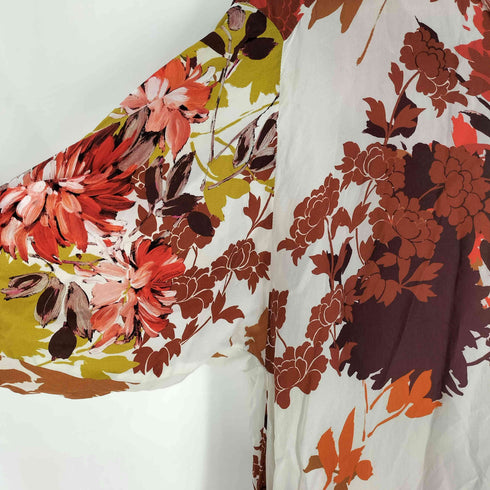 hannes roether キュプラ 花柄 シャツワンピース レディース import:M