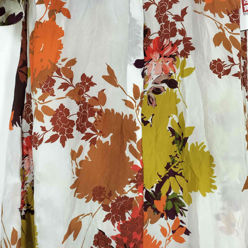 hannes roether キュプラ 花柄 シャツワンピース レディース import:M