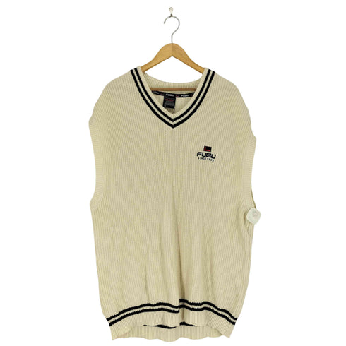 フブ FUBU ワンポイント刺繍ニットベスト メンズ XL