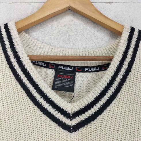 フブ FUBU ワンポイント刺繍ニットベスト メンズ XL