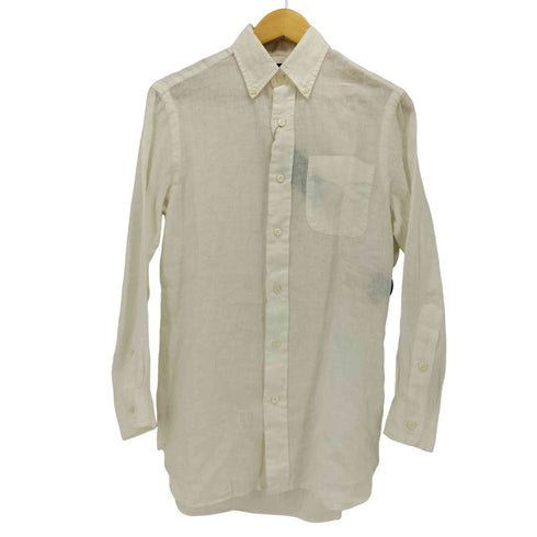 ラルフローレン RALPH LAUREN インド製 リネン ボタンダウン L/S シャツ メンズ import:XS