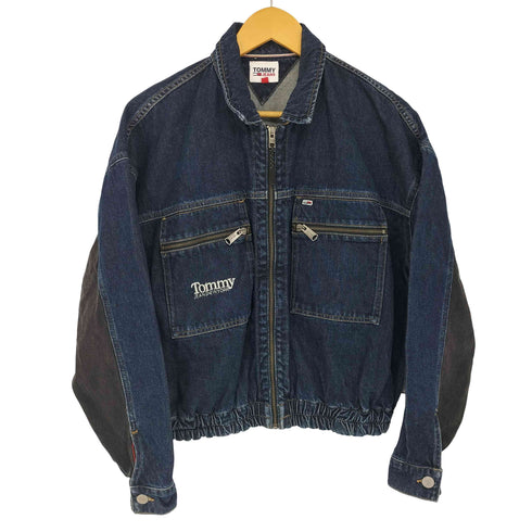 トミージーンズ tommy jeans ZIP CROPPED JACKET SVMXRG ジップアップデニムブルゾン レディース import:M