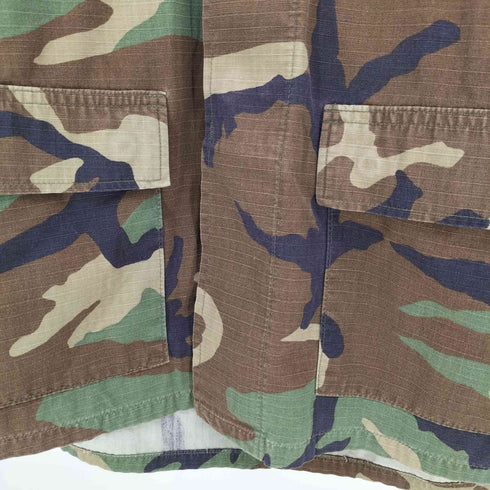 ユーエスアーミー U.S. ARMY 90S ウッドランドカモ リップストップ BDU ジャケット 96年納入 メンズ MEDIUM-SHORT