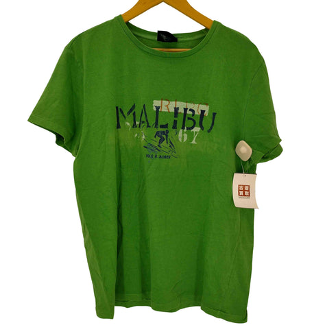 ポロバイラルフローレン Polo by RALPH LAUREN CUSTOM FIT MALIBU サーファー プリント 後染め Tシャツ メンズ import:L