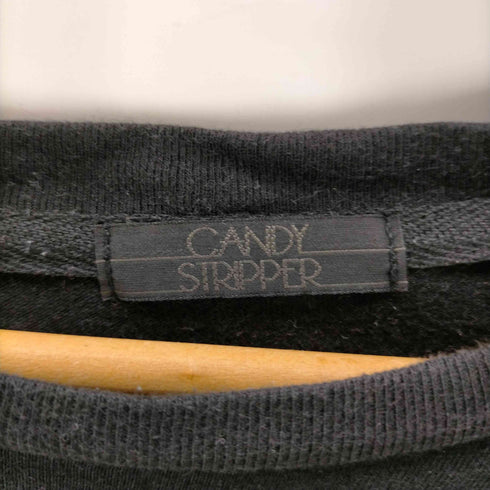 キャンディストリッパー Candy Stripper チェッカード ロンT レイヤード アート プリント L/S Tシャツ レディース JPN:2