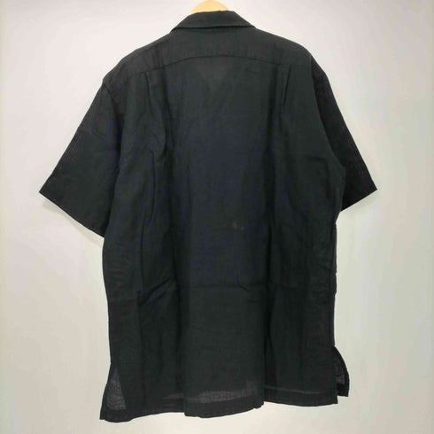 ポロバイラルフローレン Polo by RALPH LAUREN 90s CLAYTON リネンコットン 単色 オープンカラーシャツ メンズ import:M