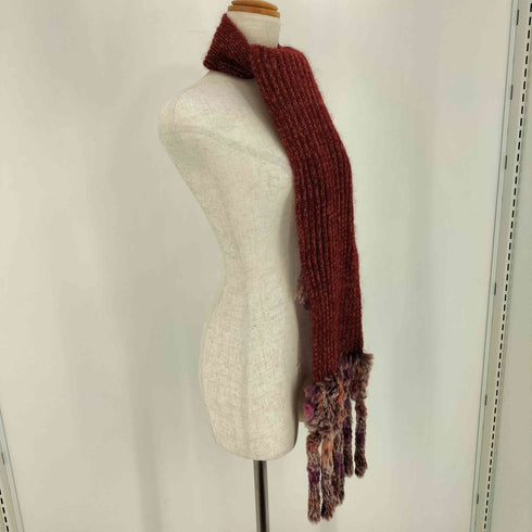 アナスイ ANNA SUI ファー フリンジ マフラー レディース