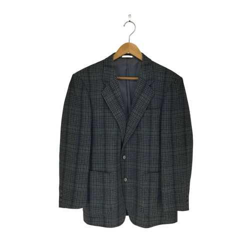 GOLD GRANDPRIX cashmere カシミヤブレンド ガンクラブチェック 2Bテーラードジャケット メンズ 170