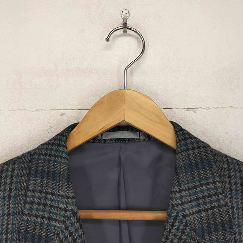 GOLD GRANDPRIX cashmere カシミヤブレンド ガンクラブチェック 2Bテーラードジャケット メンズ 170