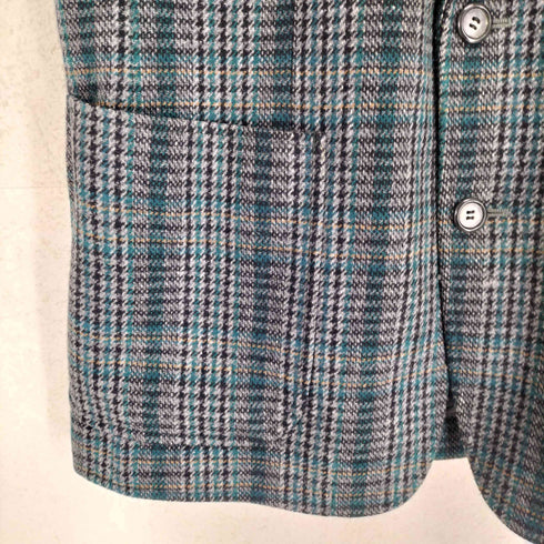 GOLD GRANDPRIX cashmere カシミヤブレンド ガンクラブチェック 2Bテーラードジャケット メンズ 170