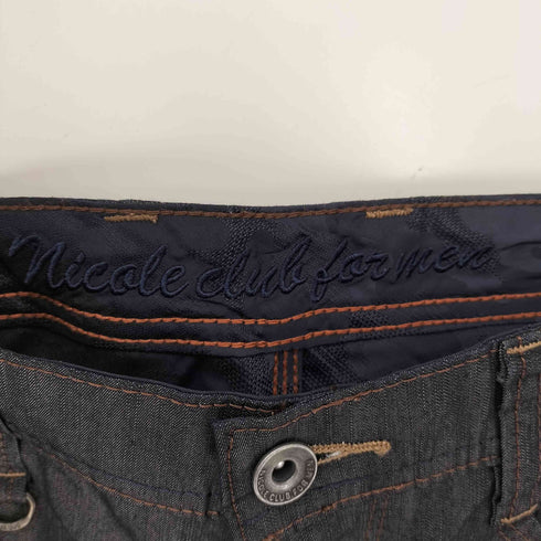 ニコルクラブフォーメン NICOLE CLUB FOR MEN シャドーストライプ 七分丈 クロップド パンツ メンズ JPN:44