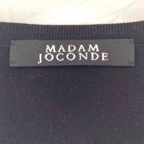 マダムジョコンダ MADAM JOCONDE 総柄切替 カーディガン レディース