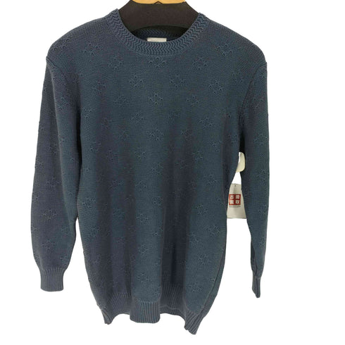 ローラアシュレイ LAURA ASHLEY デザイン クルーネック プルオーバー ニット レディース import:S