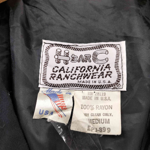エイチバーシー H BAR C 60s vintage USA製 レーヨン ギャバジン ウエスタン ジャケット メンズ import:M