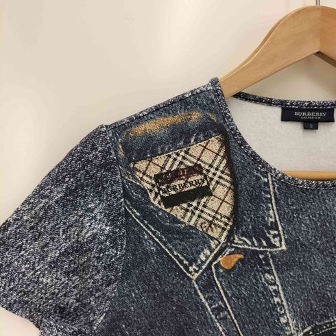 バーバリーロンドン BURBERRY LONDON 転写 ロゴプリント クルーネックTシャツ レディース JPN:2