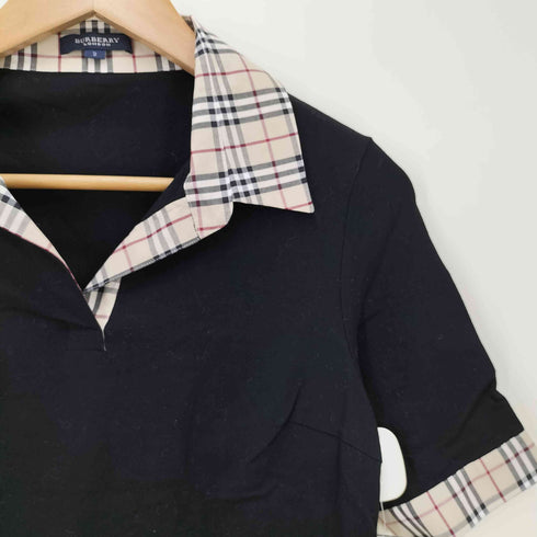 バーバリーロンドン BURBERRY LONDON ノバチェック切り替え スキッパー カットソー レディース JPN:2