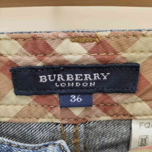 バーバリーロンドン BURBERRY LONDON セミフレアデニムパンツ ローライズ Y2K レディース 36