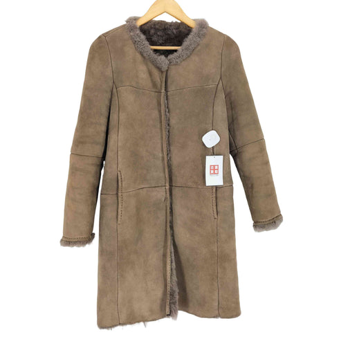 ボールジー BALLSEY lamb leather リアルムートンロングコート レディース JPN:38