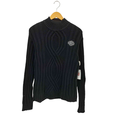 ハーレーダビッドソン HARLEY-DAVIDSON モックネック ケーブルコットンニット メンズ L