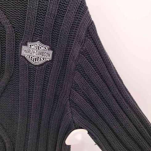 ハーレーダビッドソン HARLEY-DAVIDSON モックネック ケーブルコットンニット メンズ L