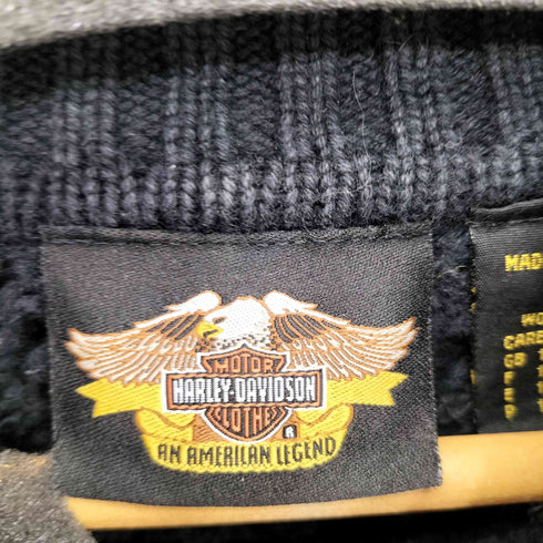 ハーレーダビッドソン HARLEY-DAVIDSON モックネック ケーブルコットンニット メンズ L