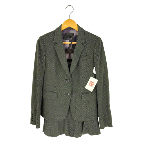 ポールスミスブラックレーベル Paul Smith BLACK LABEL ドット柄 2Bテーラードジャケット スカートセットアップ レディース 42/42
