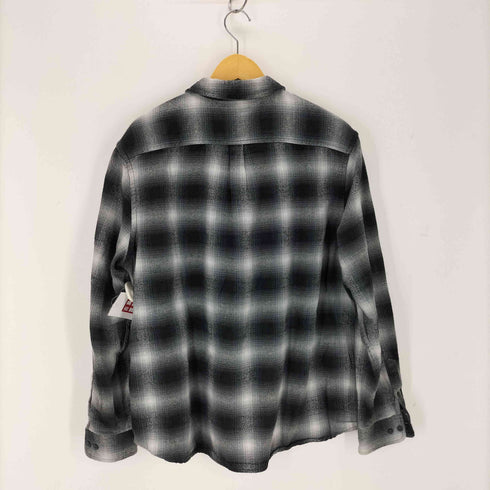 ジョージ GEORGE REGULAR STANDARD オンブレチェックネルシャツ メンズ import:XL