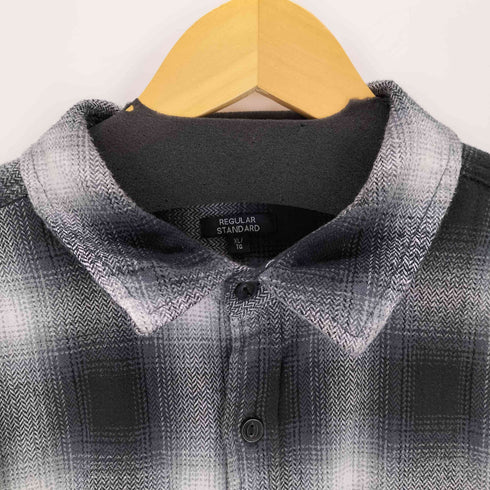 ジョージ GEORGE REGULAR STANDARD オンブレチェックネルシャツ メンズ import:XL