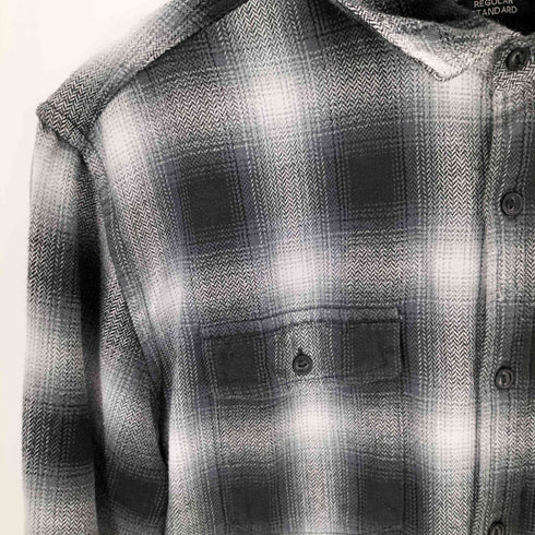 ジョージ GEORGE REGULAR STANDARD オンブレチェックネルシャツ メンズ import:XL