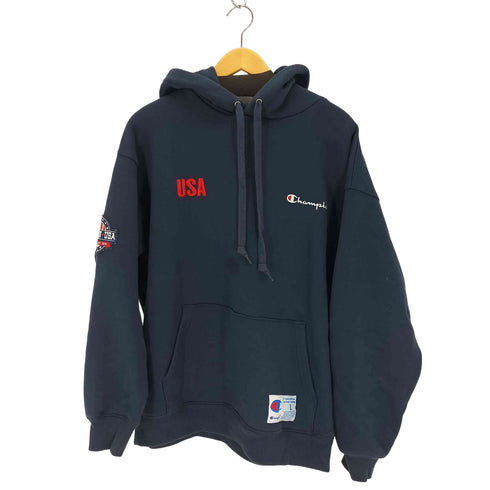 チャンピオン Champion オーバーサイズ 裏起毛ブランドロゴ刺繍プルオーバーパーカー メンズ import:XL