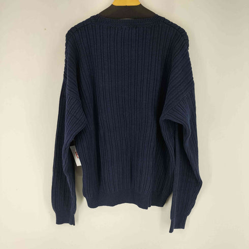 ノーティカ NAUTICA 90S ロゴ刺繍 リネンミックス クルーネックニット メンズ JPN:XL