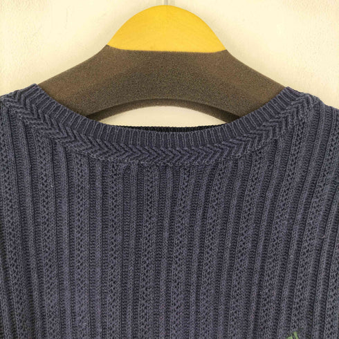 ノーティカ NAUTICA 90S ロゴ刺繍 リネンミックス クルーネックニット メンズ JPN:XL