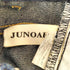ジュノア JUNOAH 花柄刺繍切り替えワイドデニムパンツ レディース M