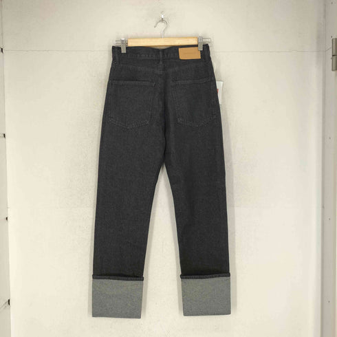 ボンルシール BONLECILL カラーステッチロールアップハイウエストデニムパンツ レディース M