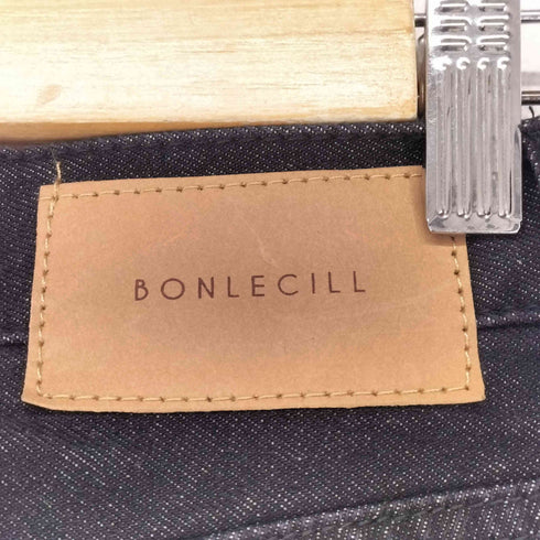 ボンルシール BONLECILL カラーステッチロールアップハイウエストデニムパンツ レディース M