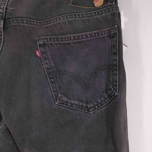 リーバイス Levis 00S 505 REGULAR FIT ブラックデニムパンツ 後染め メンズ 36/32
