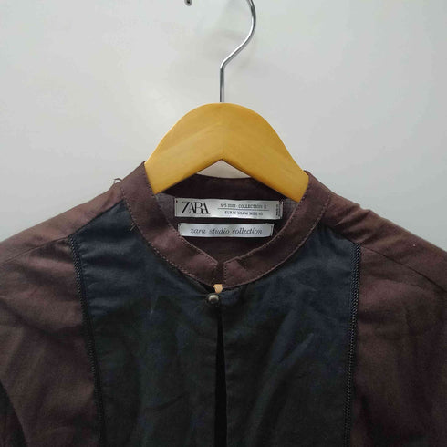 ザラ ZARA studio collection コントラスト カフタン シャツ ブラウス レディース import:M