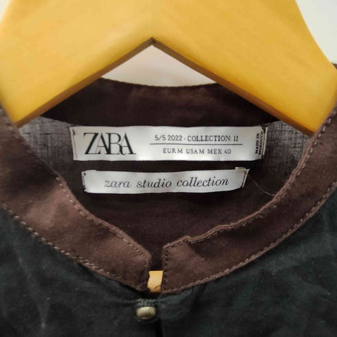 ザラ ZARA studio collection コントラスト カフタン シャツ ブラウス レディース import:M