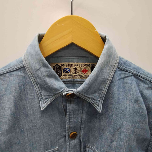 シュガーケーン SUGAR CANE MISTER FREEDOM NAVAL CLOTHING TAILOR 5oz BLUE CHAMBRAY SHIRT M37 SNIPES メンズ JPN:S