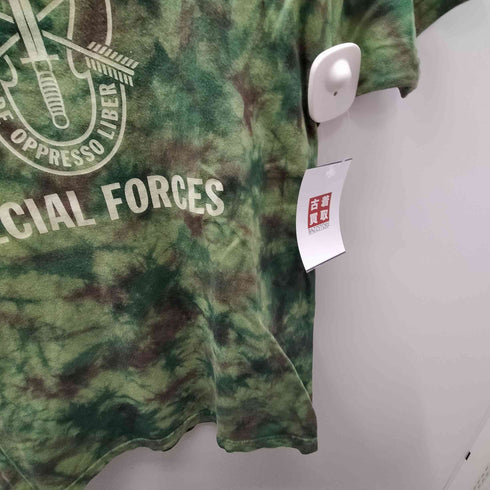 バズリクソンズ BUZZ RICKSONS USA製 GREEN BERETS タイダイ 総柄 プリント Tシャツ メンズ JPN:S