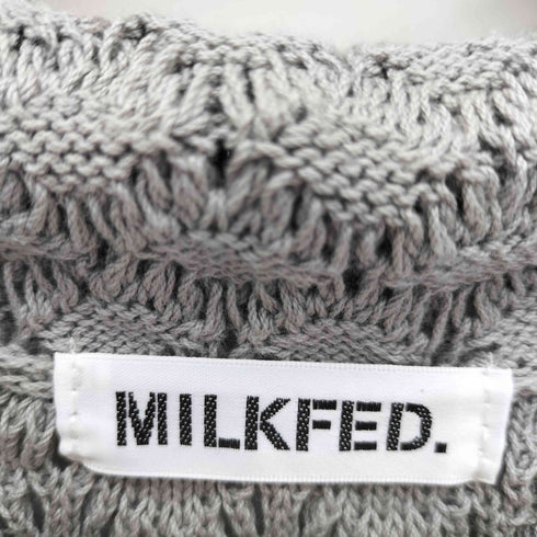 ミルクフェド MILKFED. 26SS OPEN COLLAR CONTRAST TRIM KNIT CARDIGAN レディース ONE SIZE