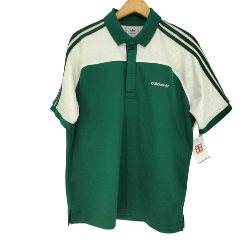 アディダスオリジナルス adidas Originals 80s プレミアム スリーストライプス アーカイブ モックメッシュ ポロシャツ メンズ JPN:XL