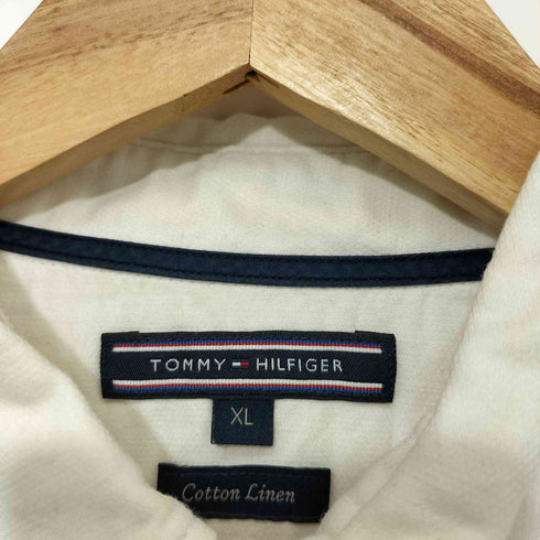 トミーヒルフィガー TOMMY HILFIGER COTTON LINEN リネン混ボタンダウンシャツ メンズ import:XL