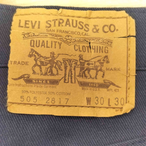 リーバイス Levis 86年製 505-2817 USA製 黒タブ ボタン裏523 カツラギパンツ メンズ 30×30