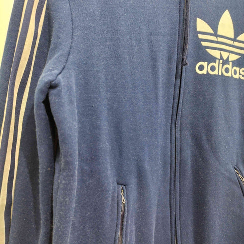 アディダス adidas 70s フランス製 ventex社 ロゴパーカー フーデッドトラックジャケット メンズ