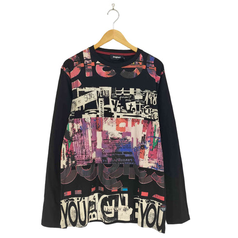 デシグアル Desigual プリントクルーネックカットソー メンズ import:XL