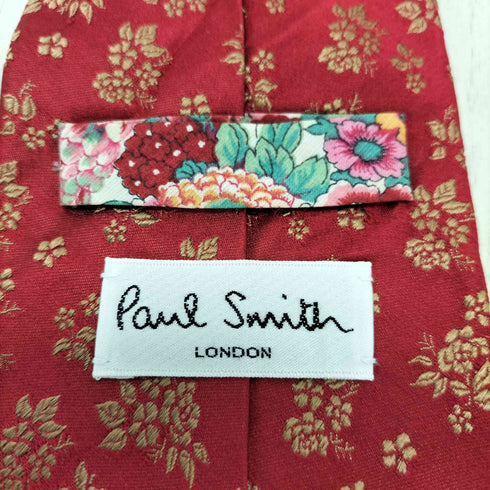 ポールスミスロンドン Paul Smith LONDON 花柄シルクネクタイ メンズ